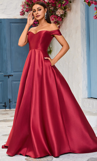 J'Adore Dresses J25039 - Sweetheart Neck Off-Shoulder Prom Gown Special Occasion Dresses