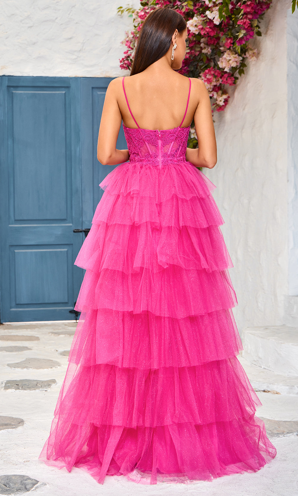 J'Adore Dresses J25040 - Sleeveless Ruffled Skirt Prom Gown Special Occasion Dresses