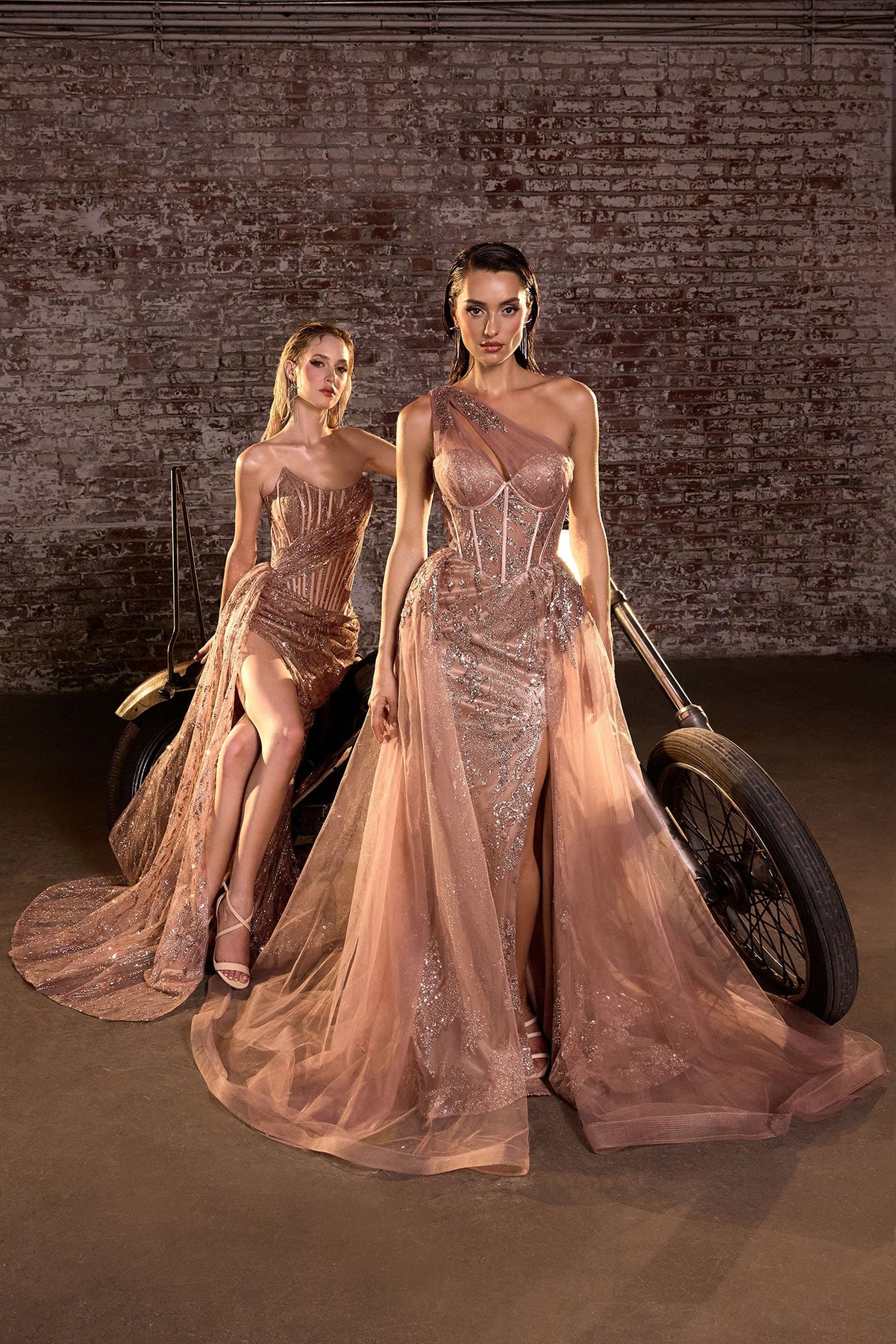 Ladivine J872 - Sequin Scoop Neck Gown