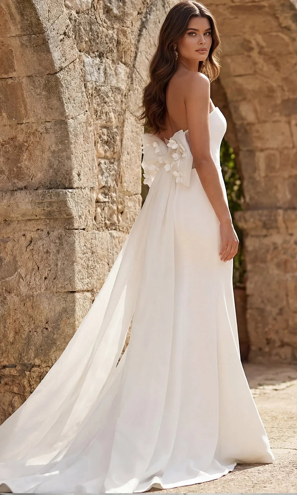 Jovani Bridal JB45113 - Sweetheart Long Gown with Statement Bow Wedding Dresses  in Off White