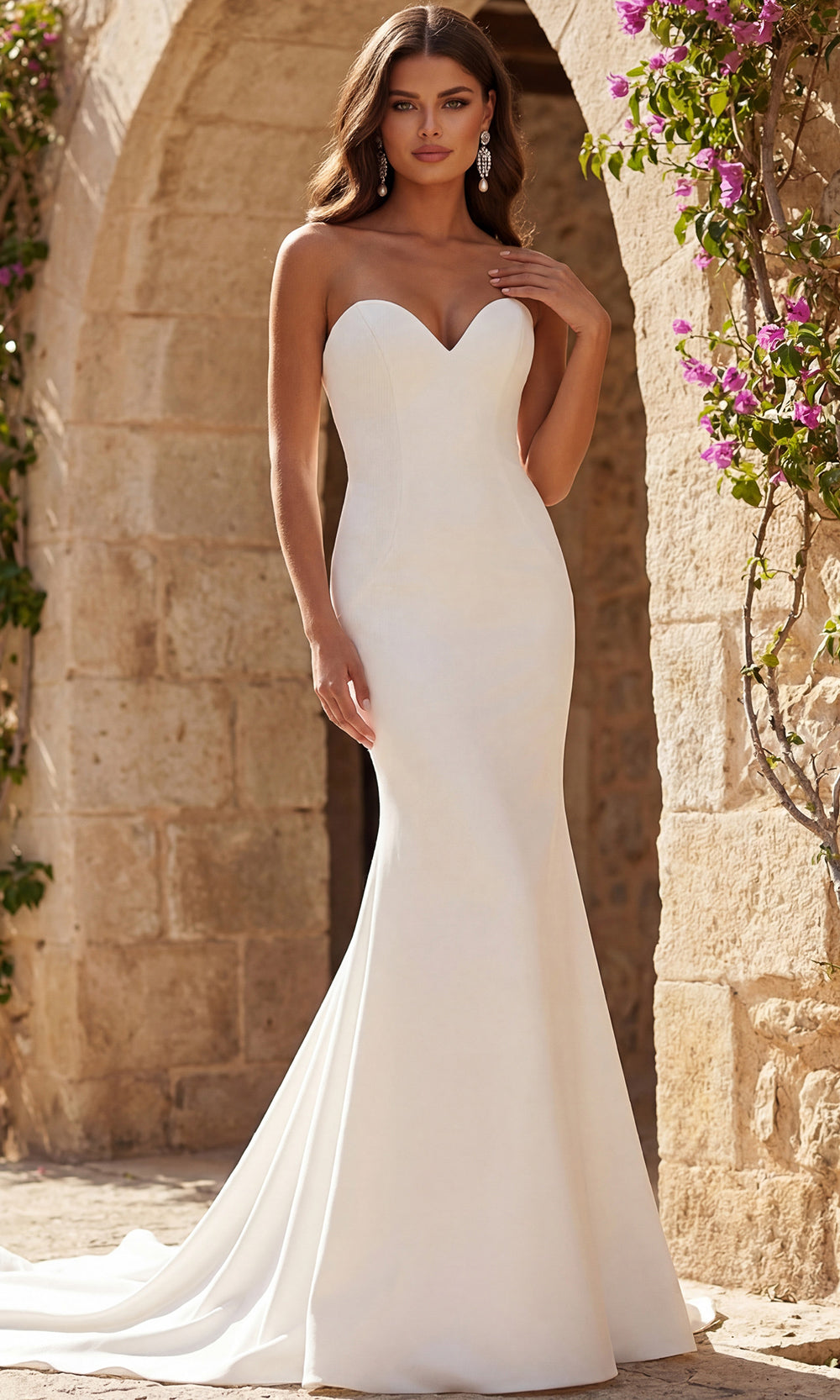 Jovani Bridal JB45113 - Sweetheart Long Gown with Statement Bow Wedding Dresses  in Off White