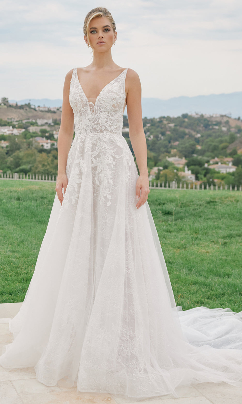 Nox Anabel JE1060L - lunging Neckline Lace Bridal Gown Wedding Dresses