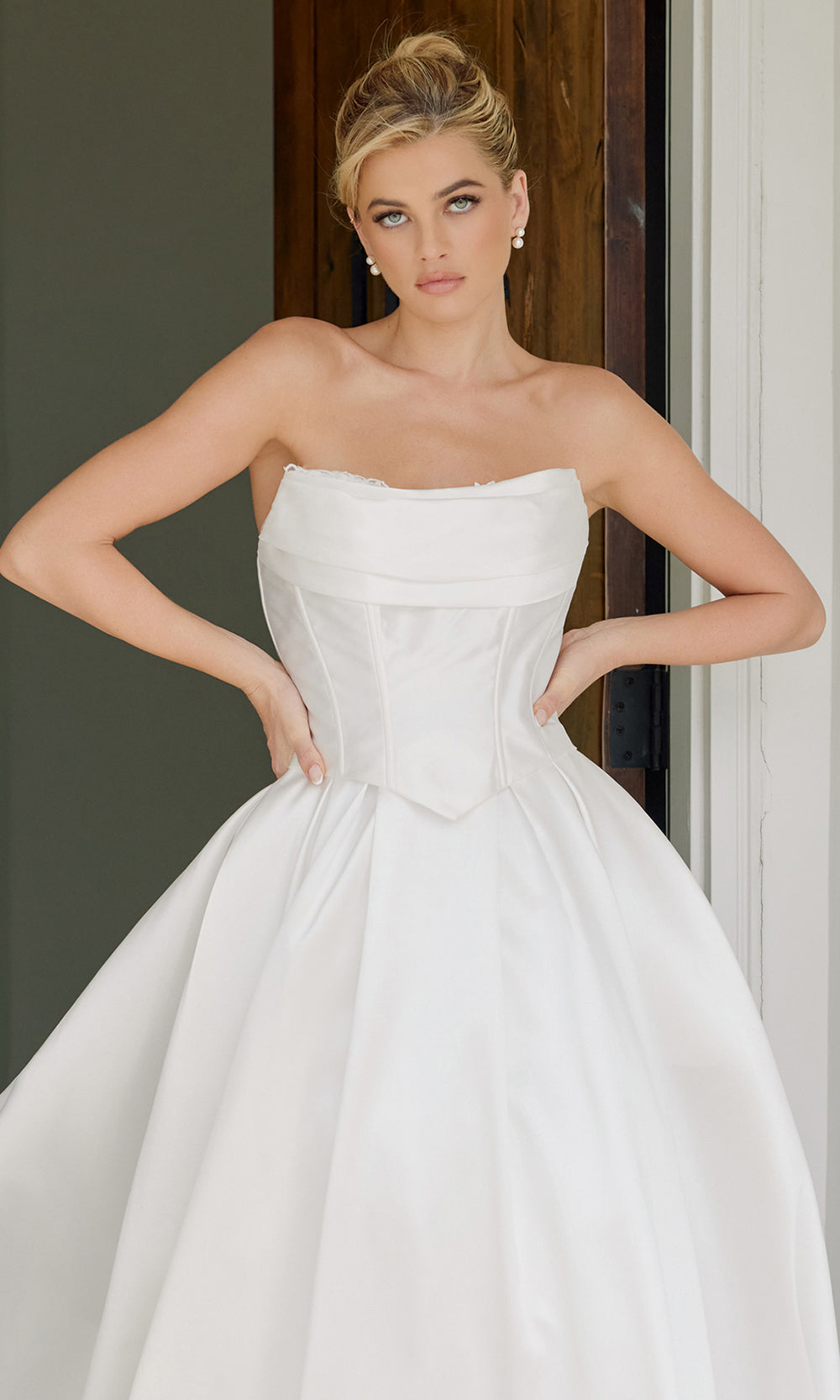 Nox Anabel JE1073 - Lace Applique A-Line Bridal Gown Wedding Dresses