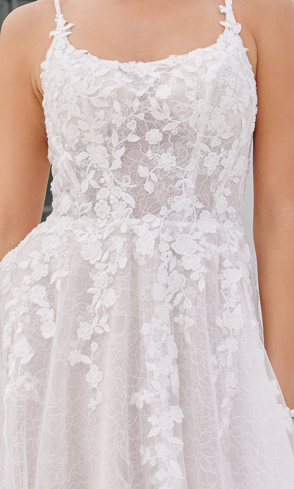 Nox Anabel JE1074L - Illusion Bodice Tulle Wedding Dress Wedding Dresses