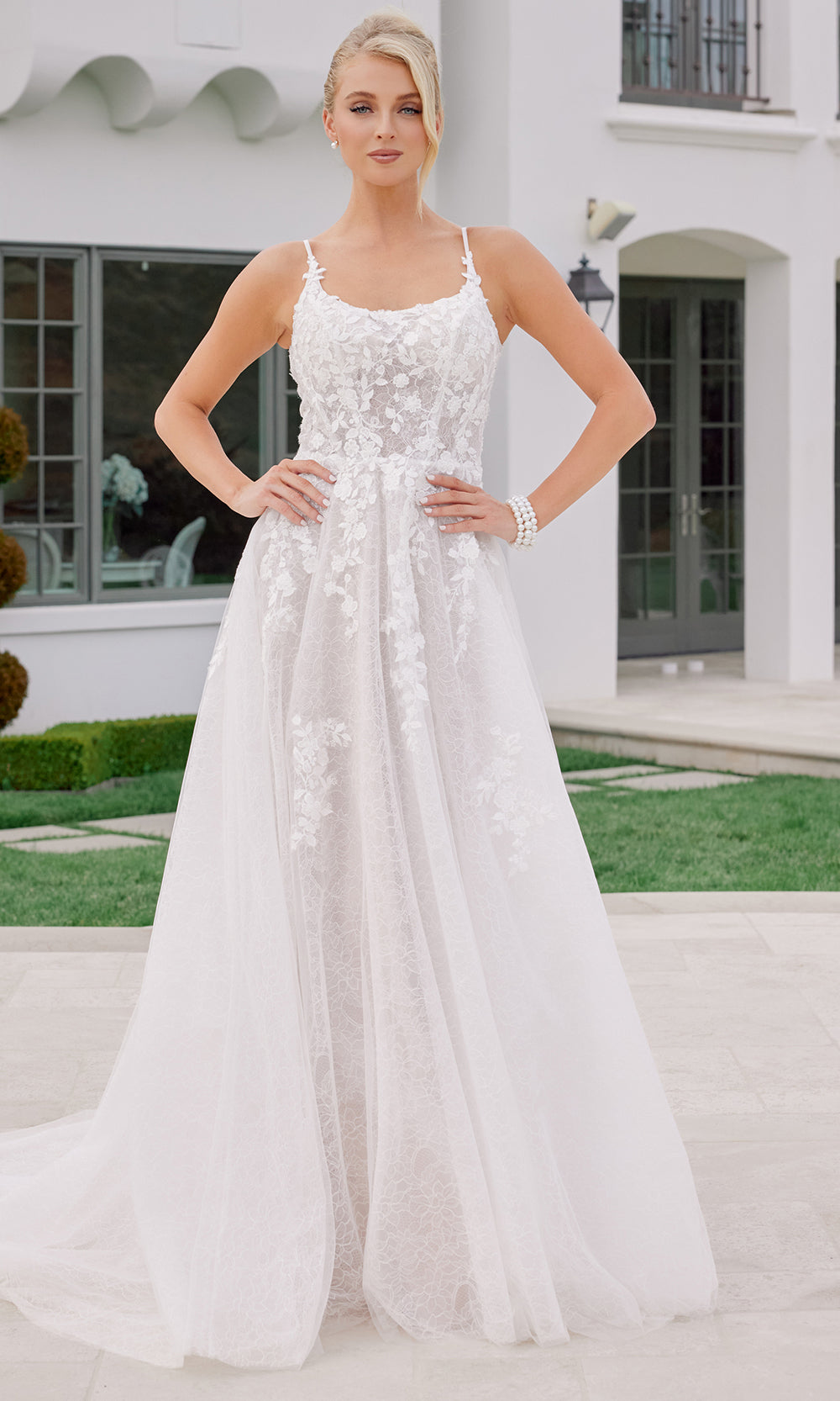 Nox Anabel JE1074L - Illusion Bodice Tulle Wedding Dress Wedding Dresses