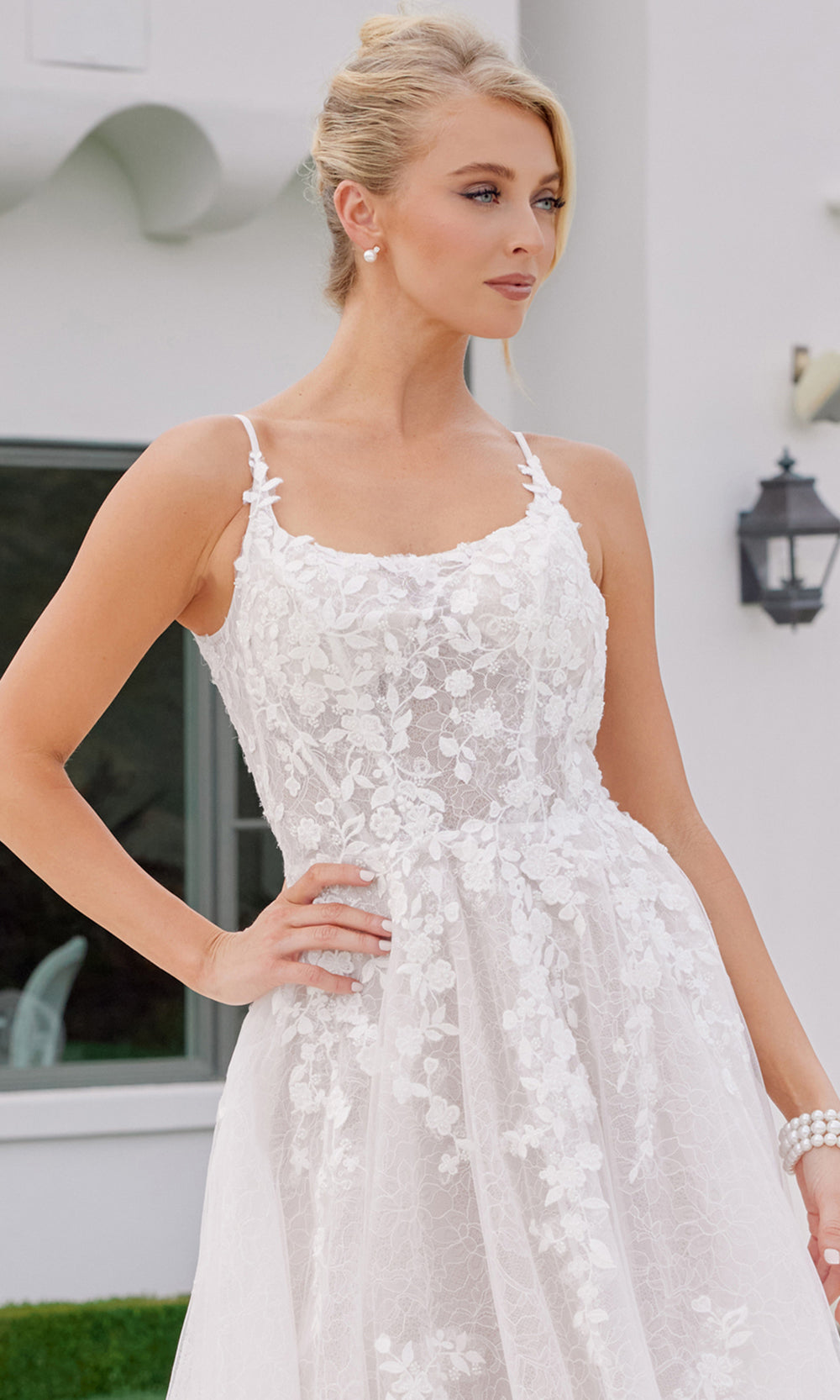 Nox Anabel JE1074L - Illusion Bodice Tulle Wedding Dress Wedding Dresses