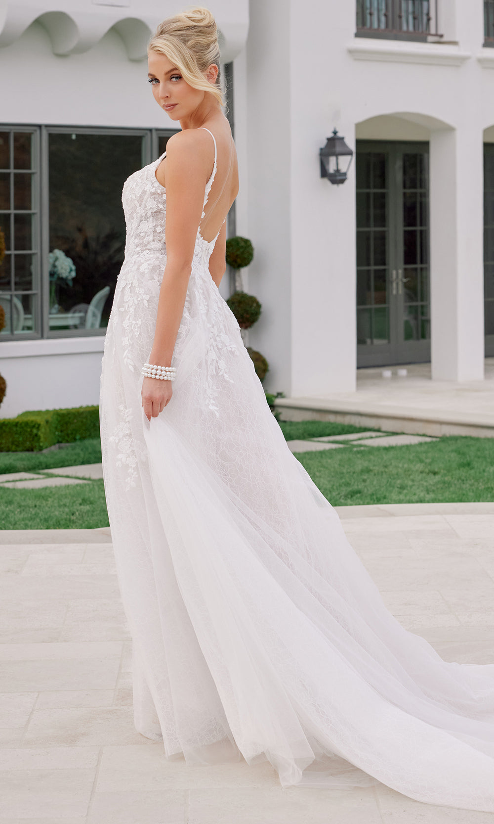 Nox Anabel JE1074L - Illusion Bodice Tulle Wedding Dress Wedding Dresses