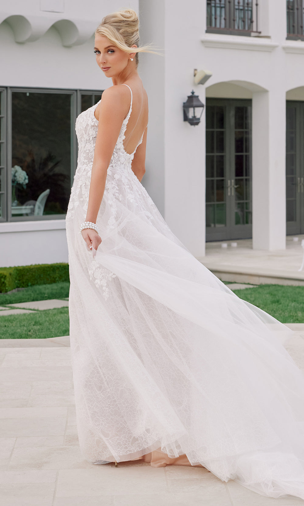 Nox Anabel JE1074L - Illusion Bodice Tulle Wedding Dress Wedding Dresses