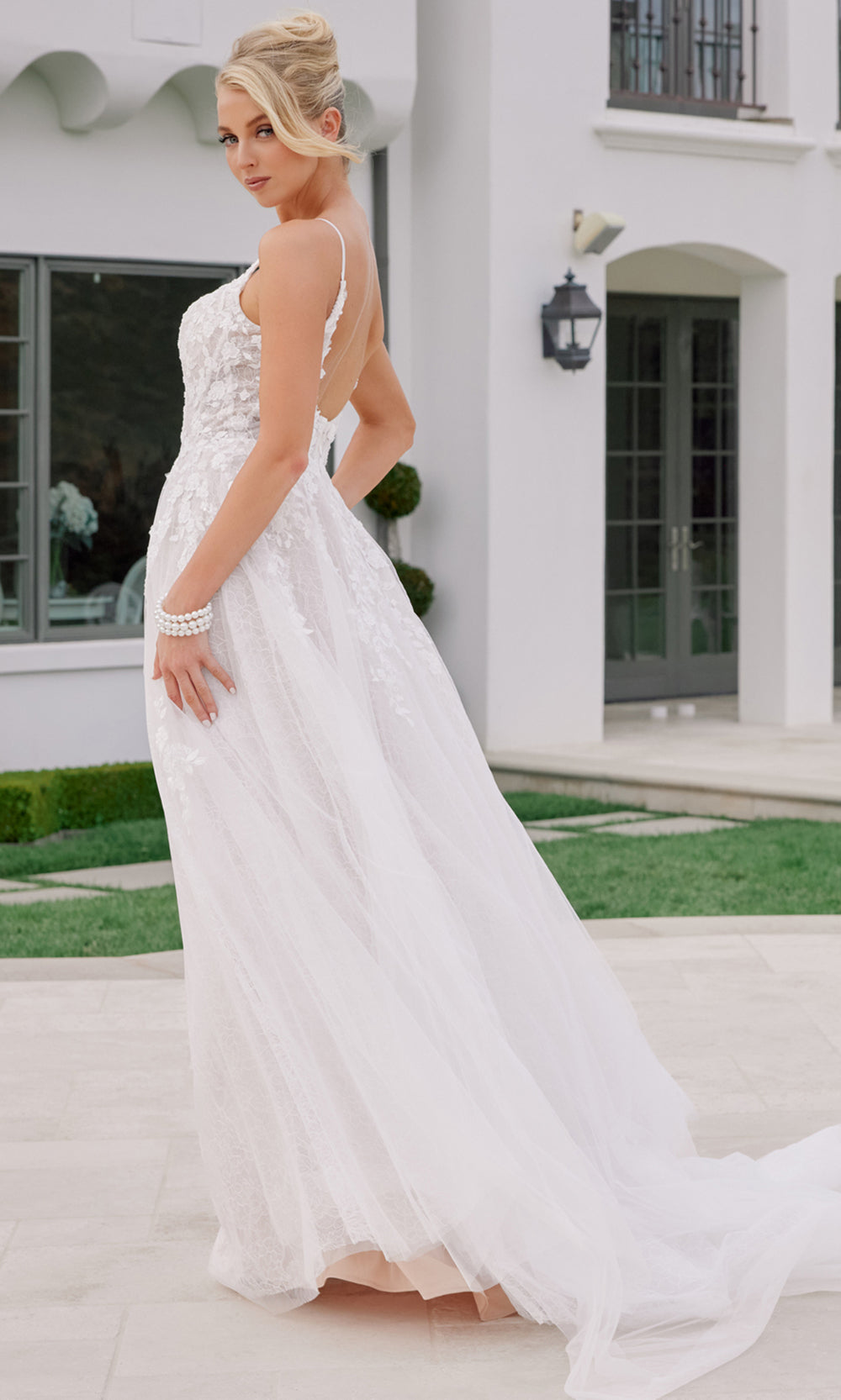 Nox Anabel JE1074L - Illusion Bodice Tulle Wedding Dress Wedding Dresses