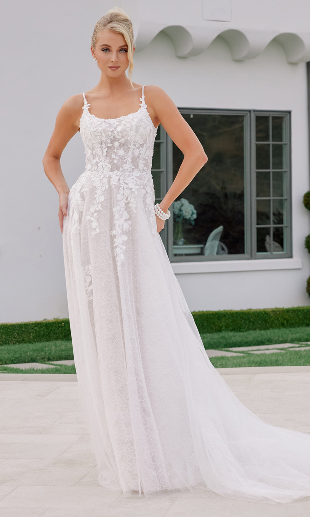 Nox Anabel JE1074L - Illusion Bodice Tulle Wedding Dress Wedding Dresses