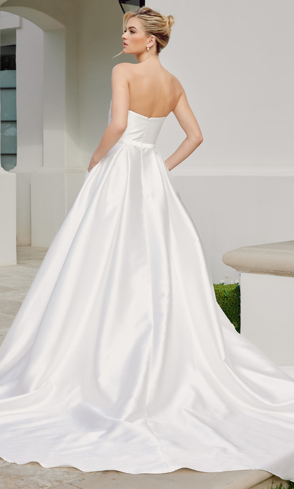 Nox Anabel JE1075 - Modern Strapless Bridal Ball Gown Wedding Dresses