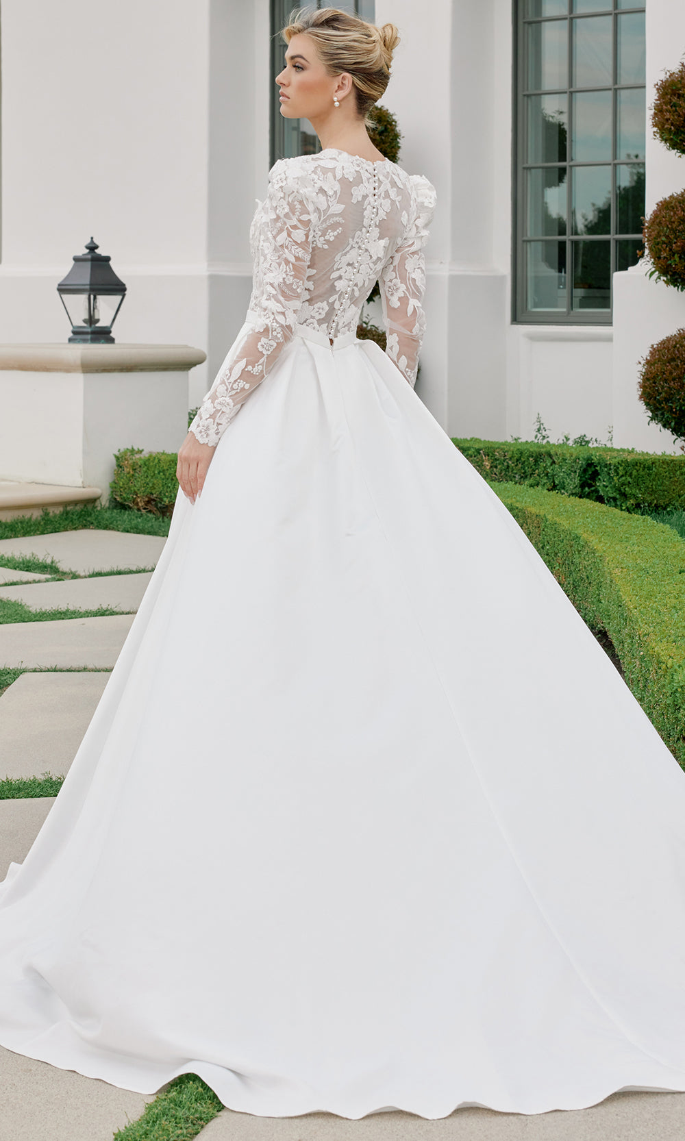 Nox Anabel JE1078 - Floral Applique Bridal Ball Gown Wedding Dresses