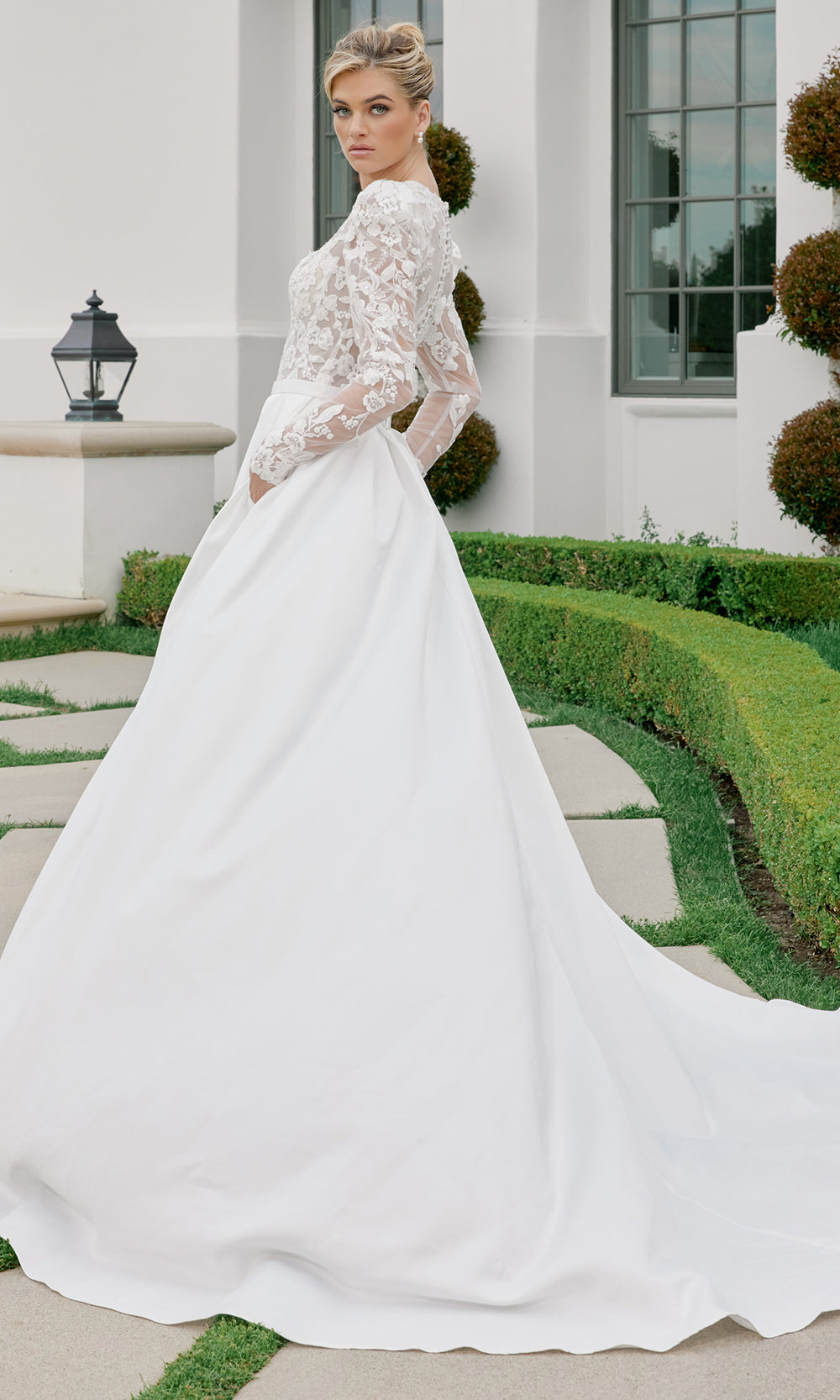 Nox Anabel JE1078 - Floral Applique Bridal Ball Gown Wedding Dresses