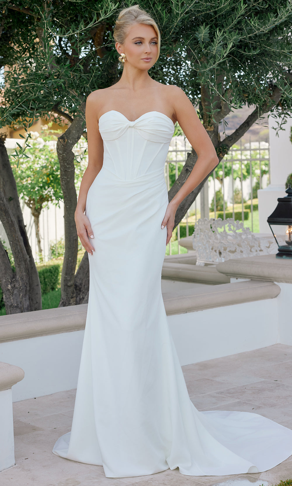 Nox Anabel JE1081 - Modern Strapless Bridal Gown Wedding Dresses