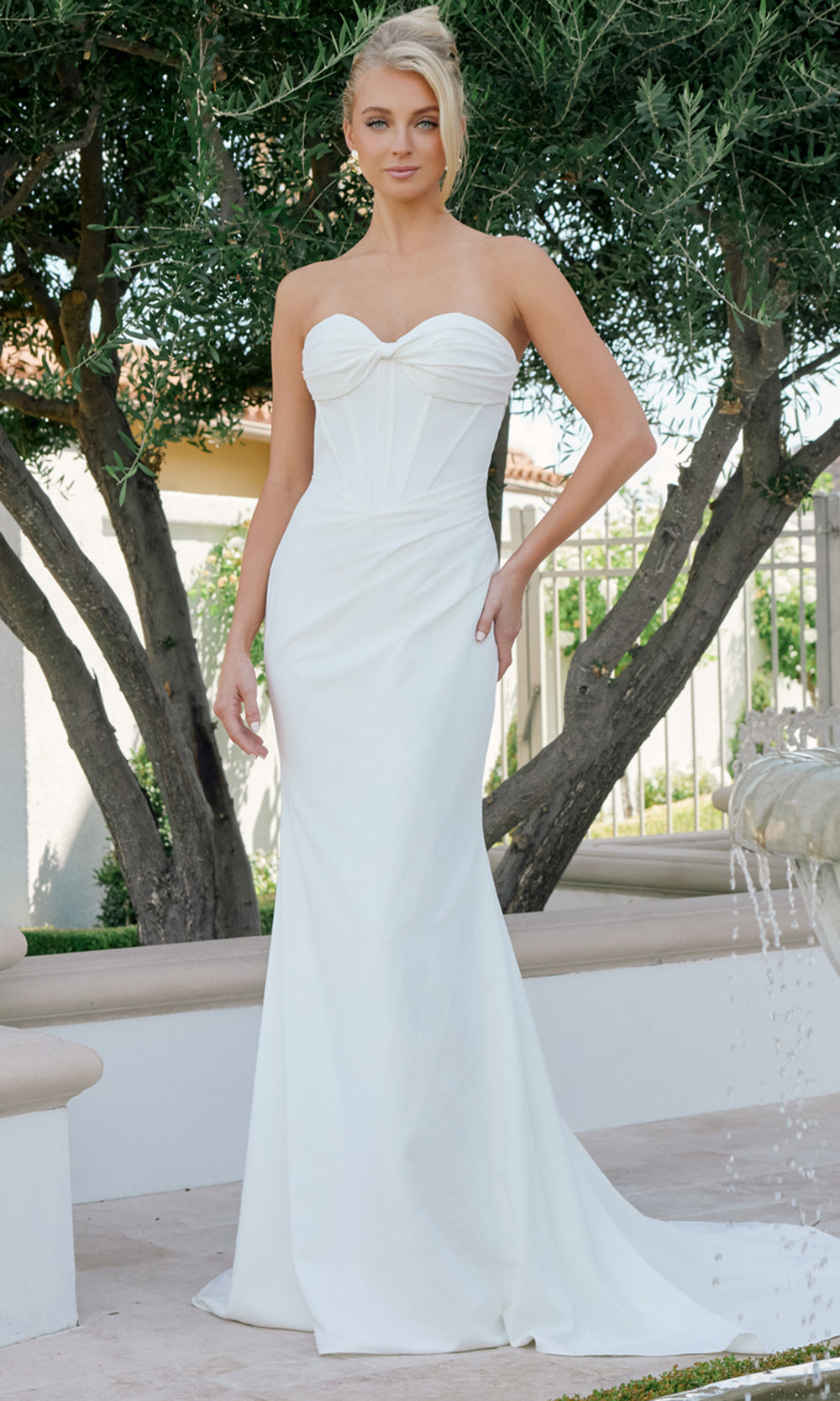 Nox Anabel JE1081 - Modern Strapless Bridal Gown Wedding Dresses