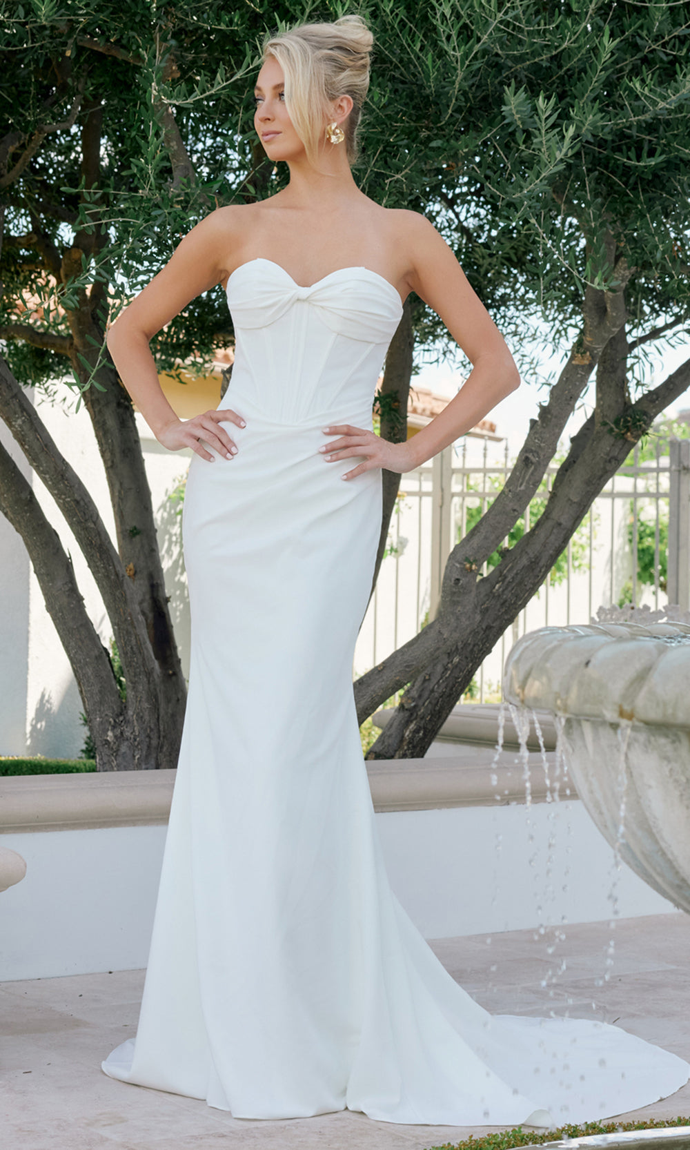 Nox Anabel JE1081 - Modern Strapless Bridal Gown Wedding Dresses