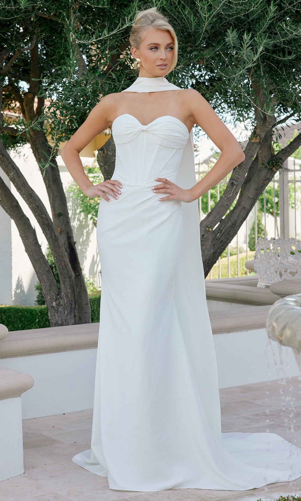 Nox Anabel JE1081 - Modern Strapless Bridal Gown Wedding Dresses