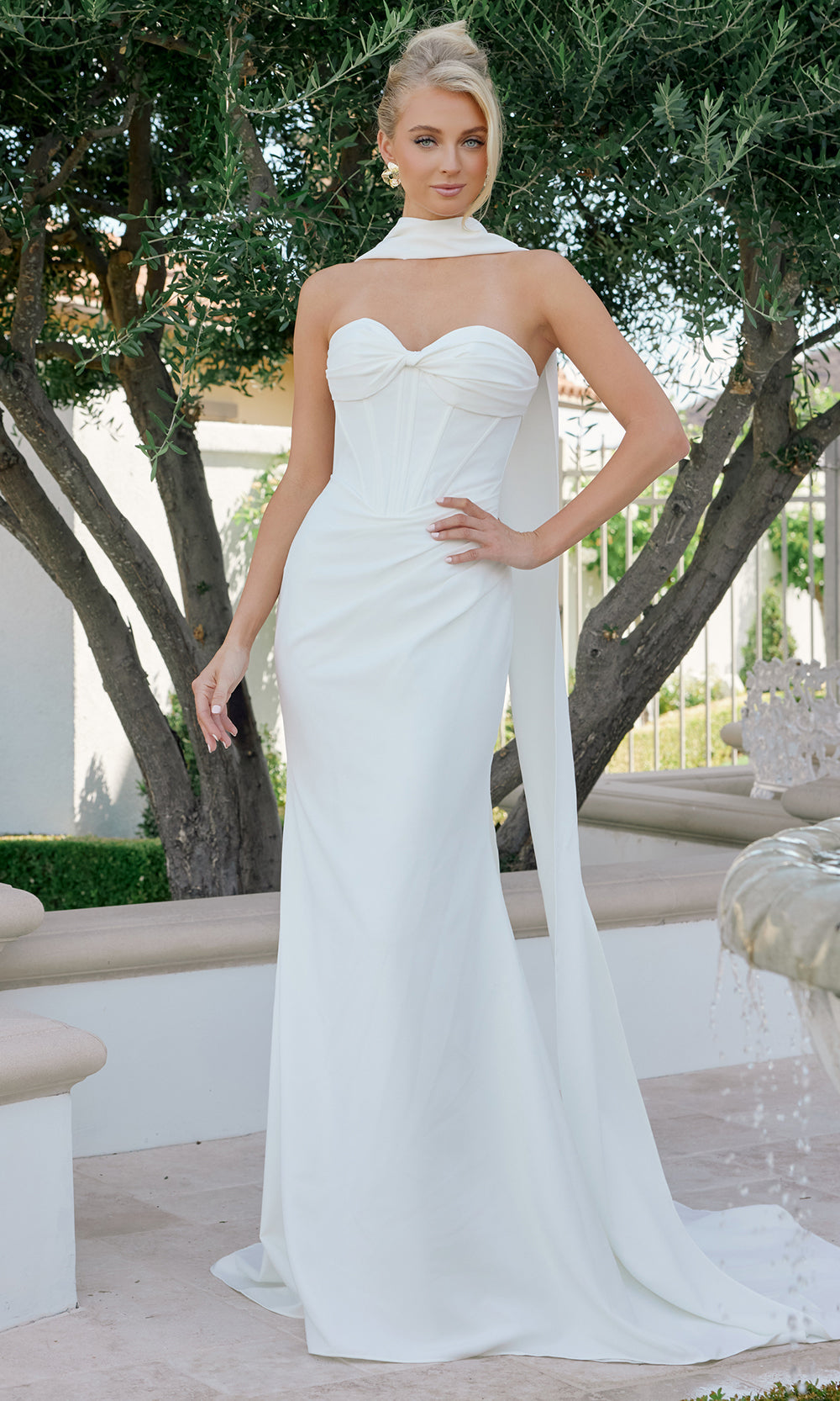 Nox Anabel JE1081 - Modern Strapless Bridal Gown Wedding Dresses