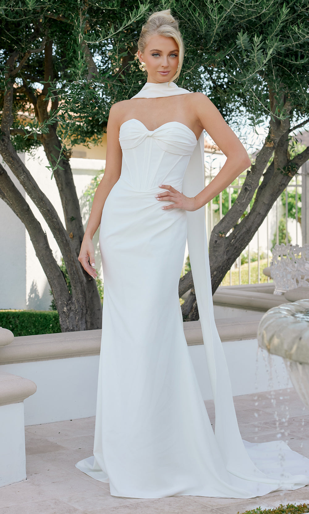 Nox Anabel JE1081 - Modern Strapless Bridal Gown Wedding Dresses