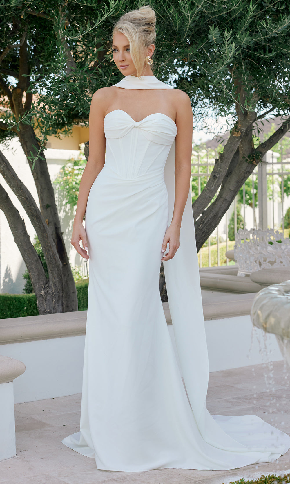 Nox Anabel JE1081 - Modern Strapless Bridal Gown Wedding Dresses