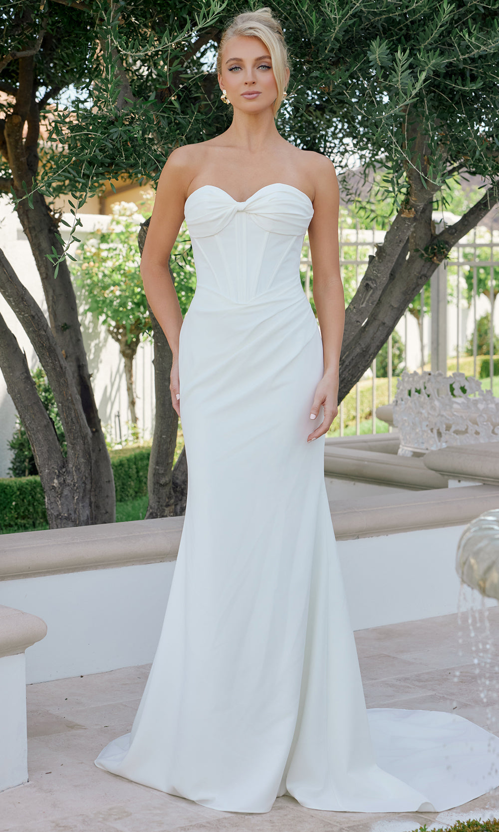 Nox Anabel JE1081 - Modern Strapless Bridal Gown Wedding Dresses