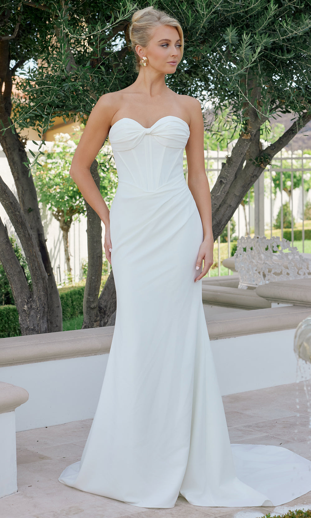 Nox Anabel JE1081 - Modern Strapless Bridal Gown Wedding Dresses