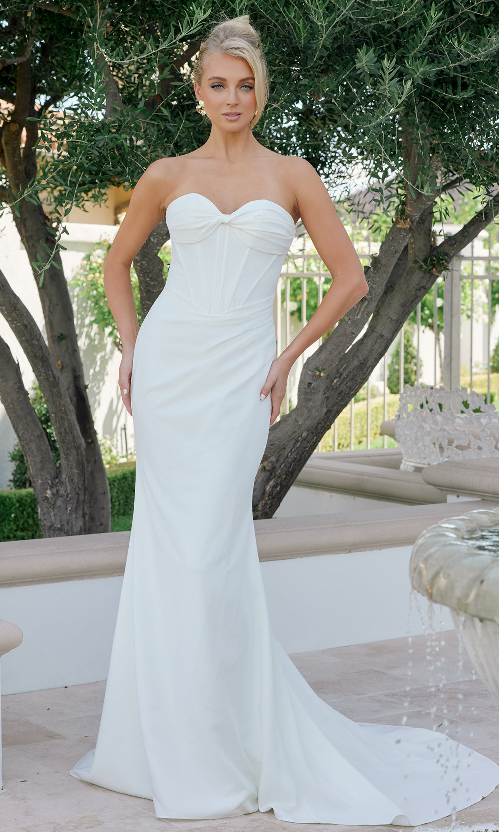 Nox Anabel JE1081 - Modern Strapless Bridal Gown Wedding Dresses