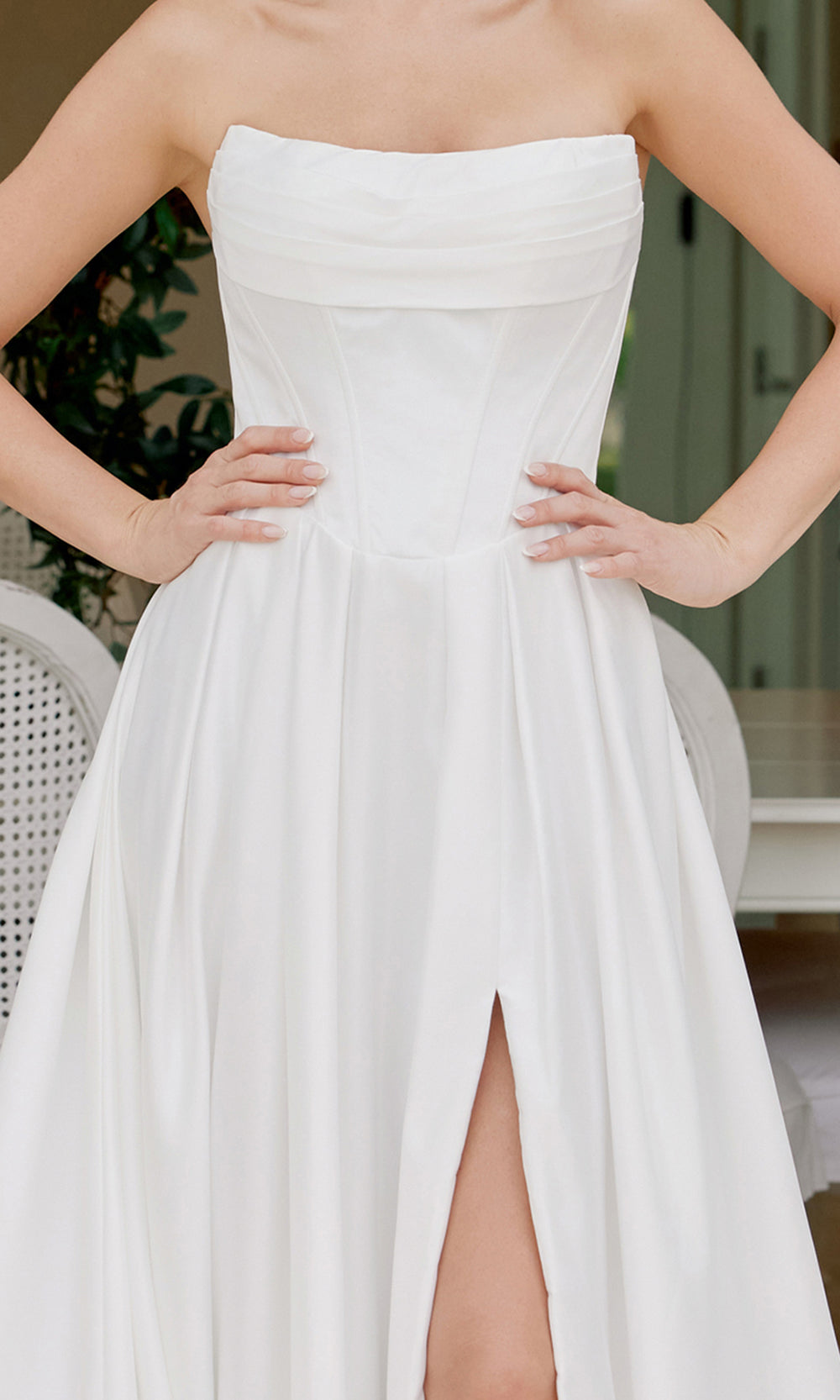 Nox Anabel JE1082 - Strapless Gown with Front Slit Wedding Dresses