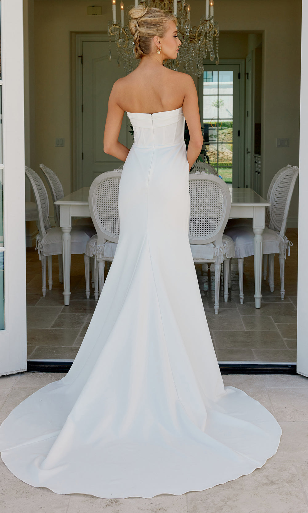Nox Anabel JE1084 - Minimalist Strapless Wedding Gown Wedding Dresses