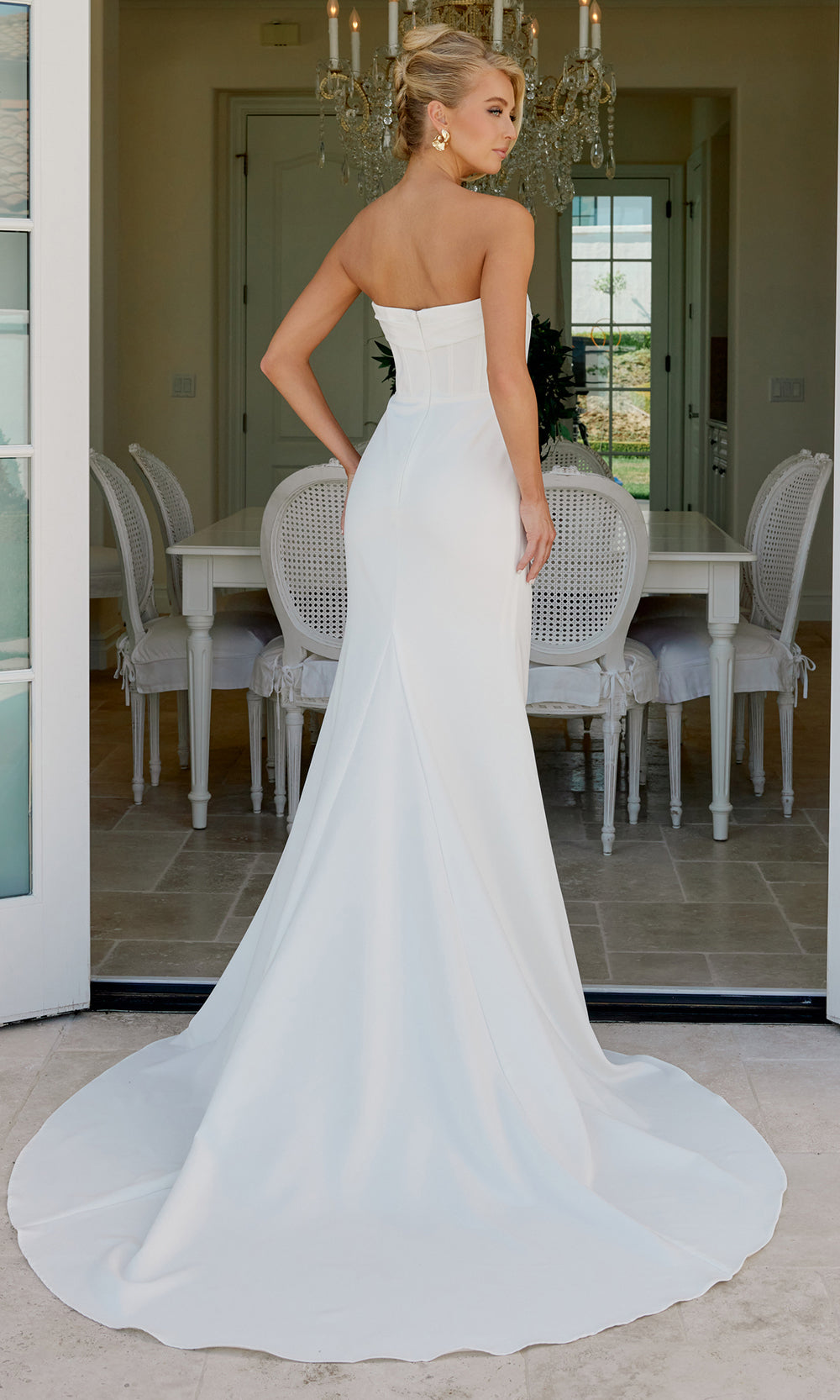 Nox Anabel JE1084 - Minimalist Strapless Wedding Gown Wedding Dresses