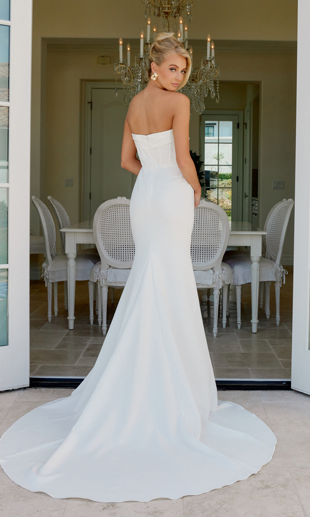Nox Anabel JE1084 - Minimalist Strapless Wedding Gown Wedding Dresses