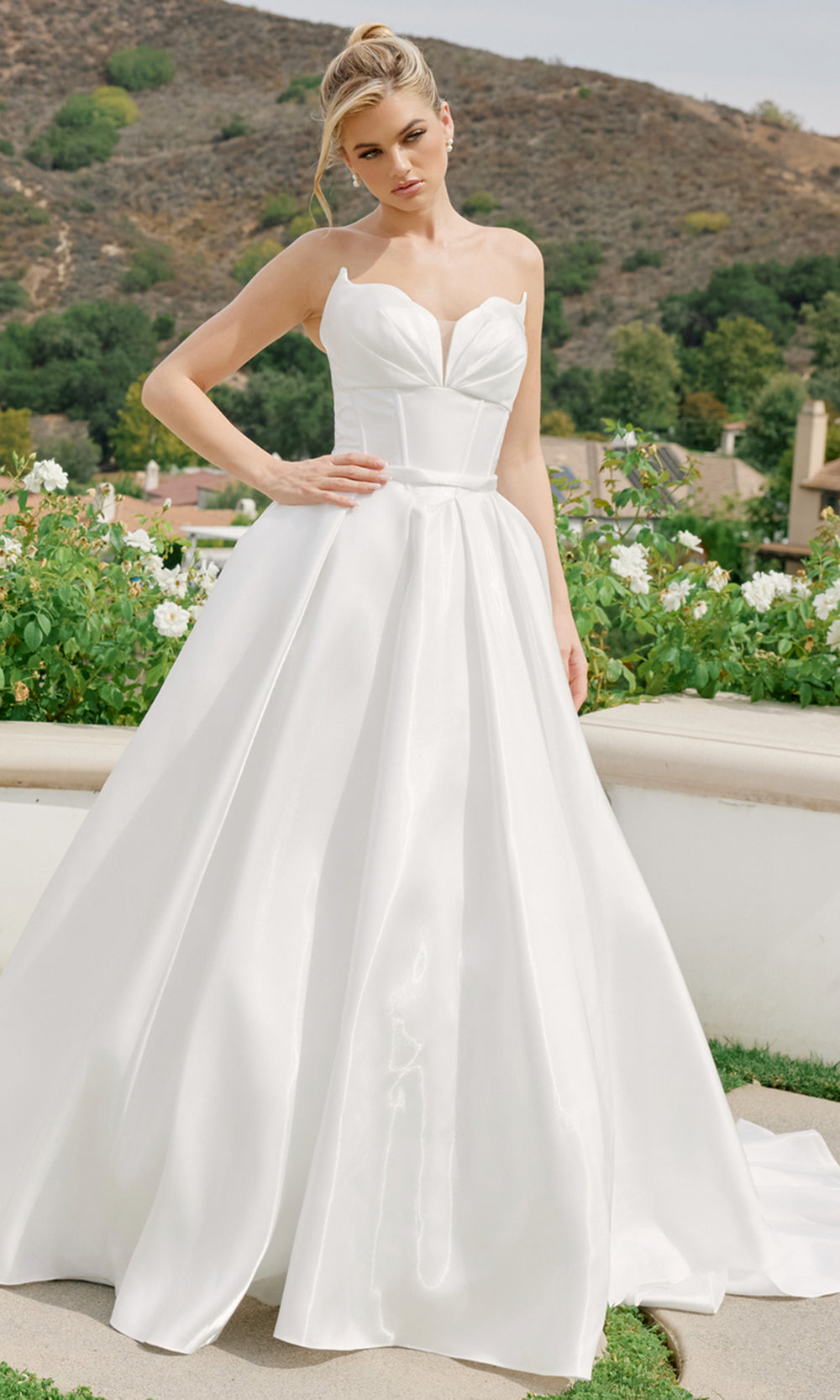 Nox Anabel JE1085 - Classic Strapless Bridal Ball Gown Prom Dresses