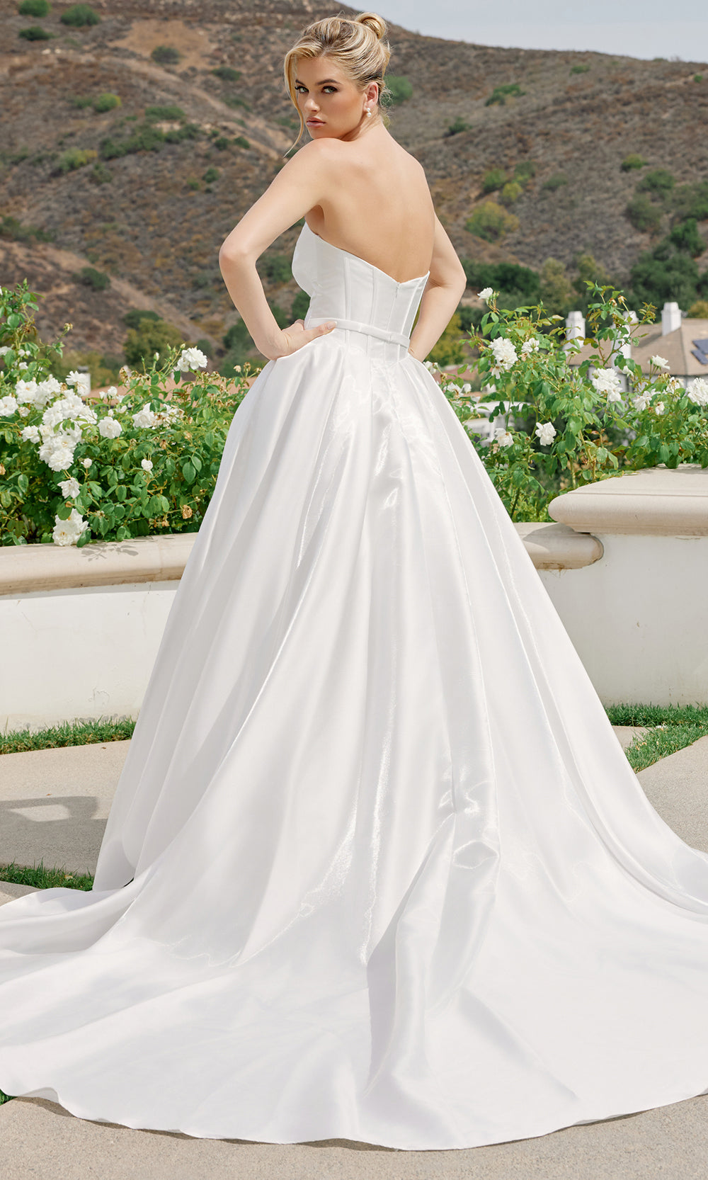 Nox Anabel JE1085 - Classic Strapless Bridal Ball Gown Prom Dresses