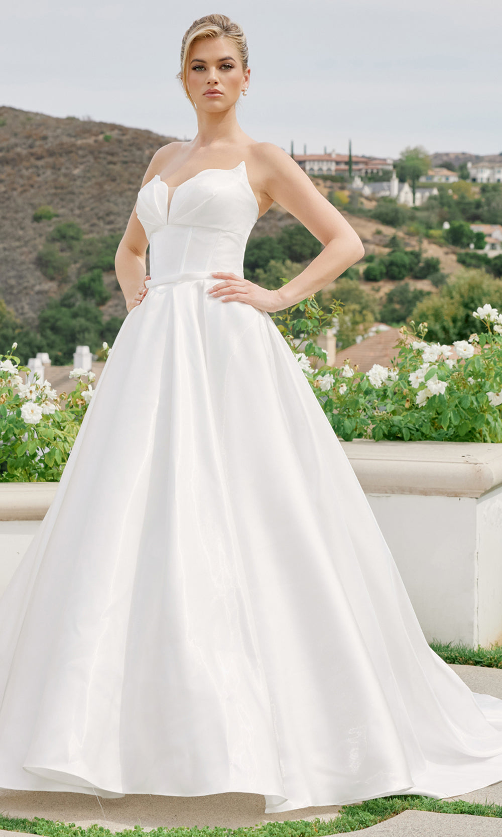 Nox Anabel JE1085 - Classic Strapless Bridal Ball Gown Prom Dresses