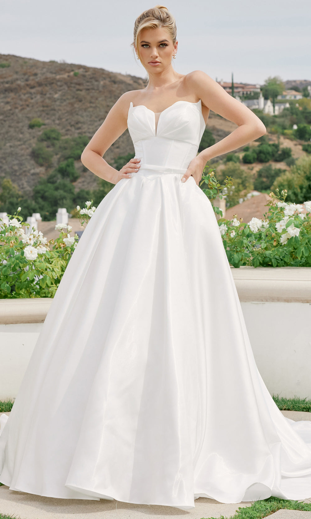 Nox Anabel JE1085 - Classic Strapless Bridal Ball Gown Prom Dresses