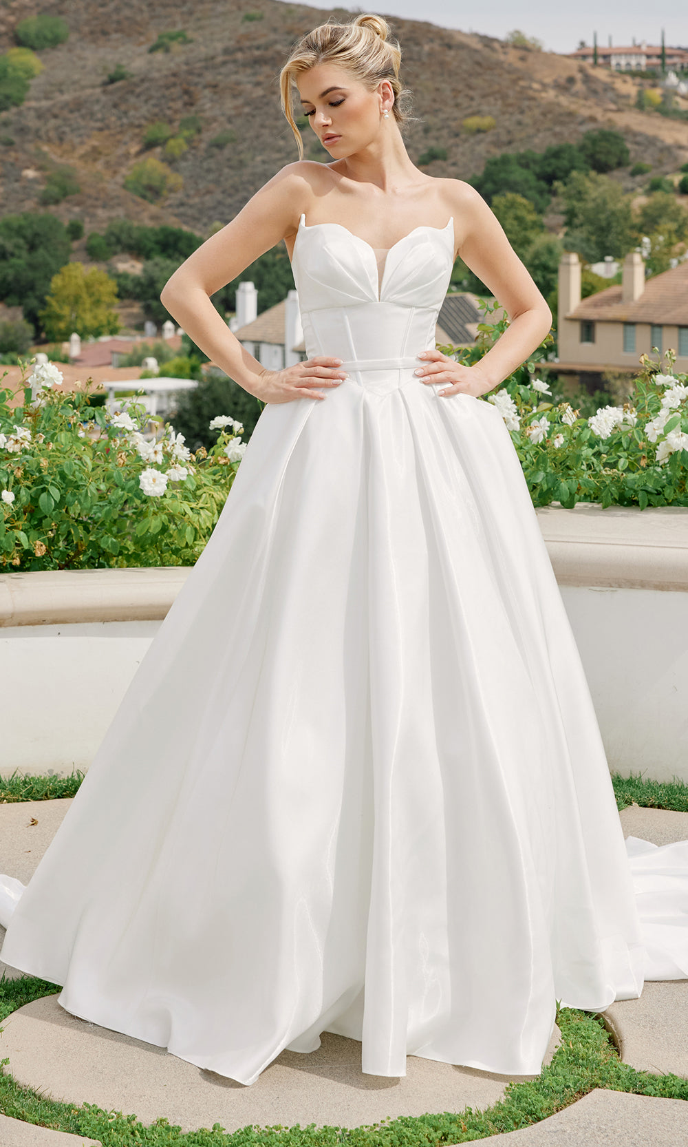 Nox Anabel JE1085 - Classic Strapless Bridal Ball Gown Prom Dresses