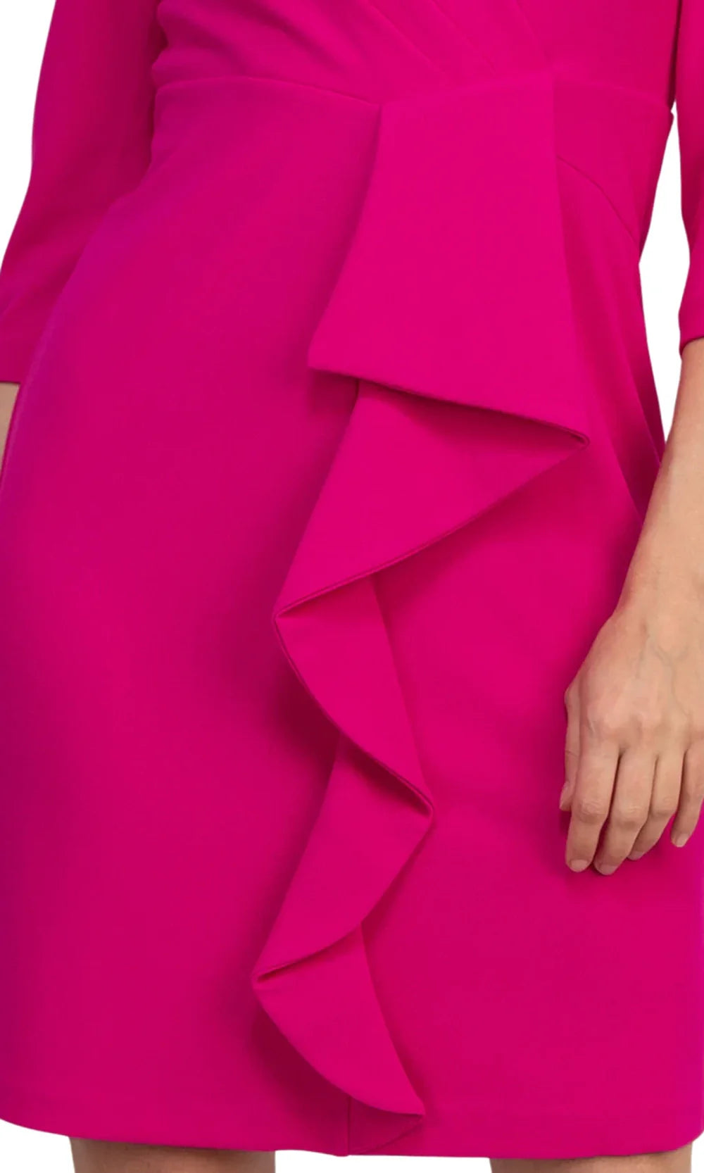 Julia Jordan JJ38491 - Three-Quarter Sleeve Dress with Cascade Ruffle Cocktail Dresses