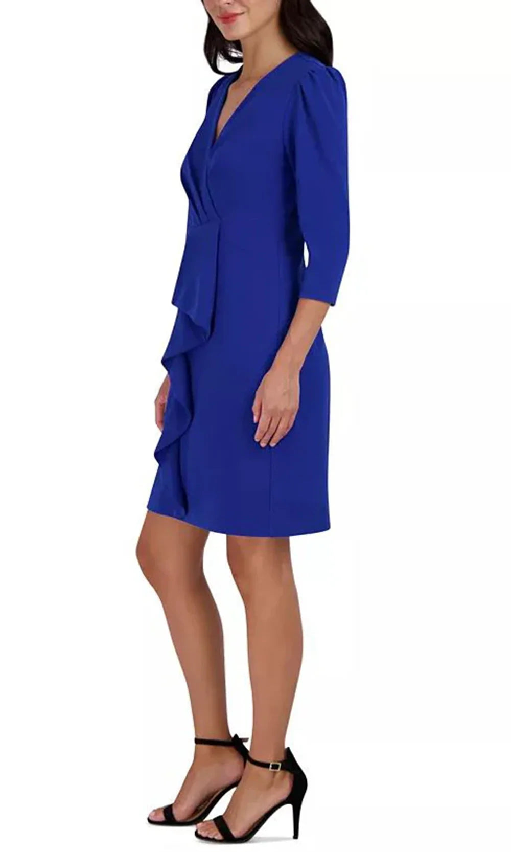 Julia Jordan JJ38491 - Three-Quarter Sleeve Dress with Cascade Ruffle Cocktail Dresses