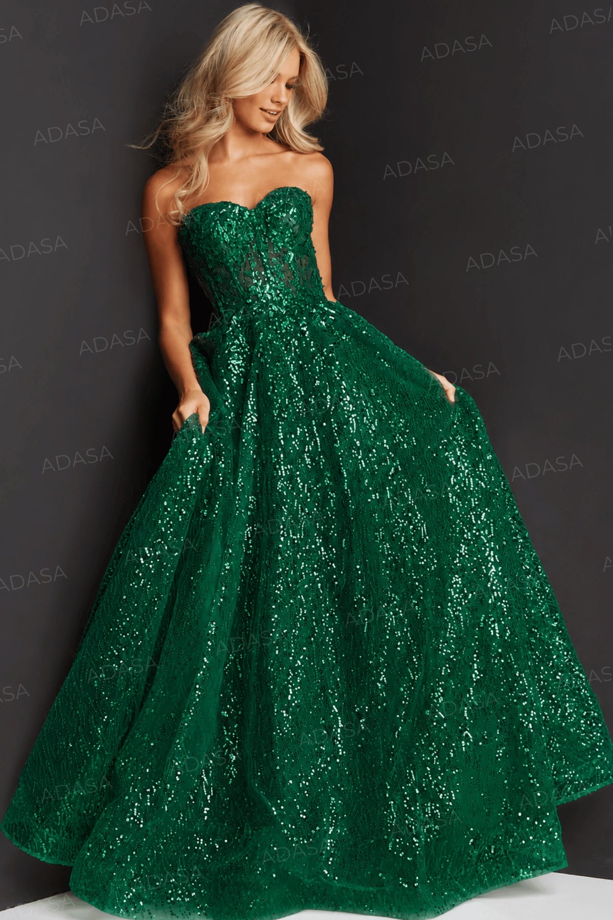 Jovani 08417 - Applique Corset Prom Dress
