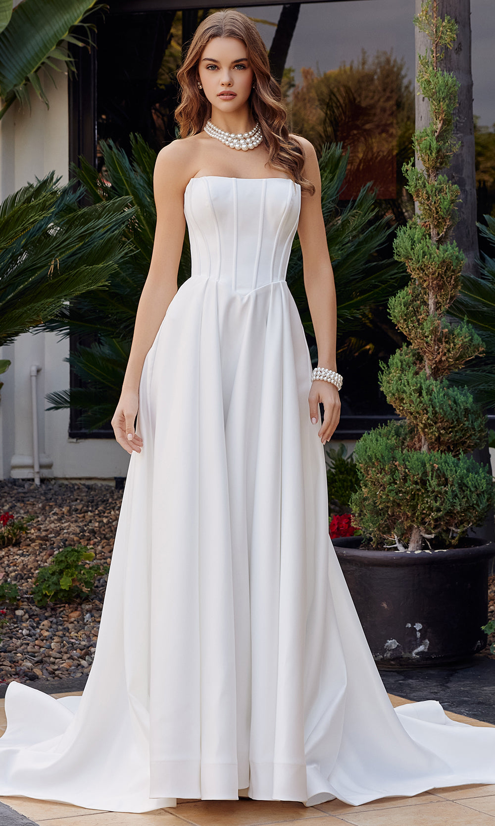 Nox Anabel JW1045 - Corset Bodice A Line Gown Wedding Dresses