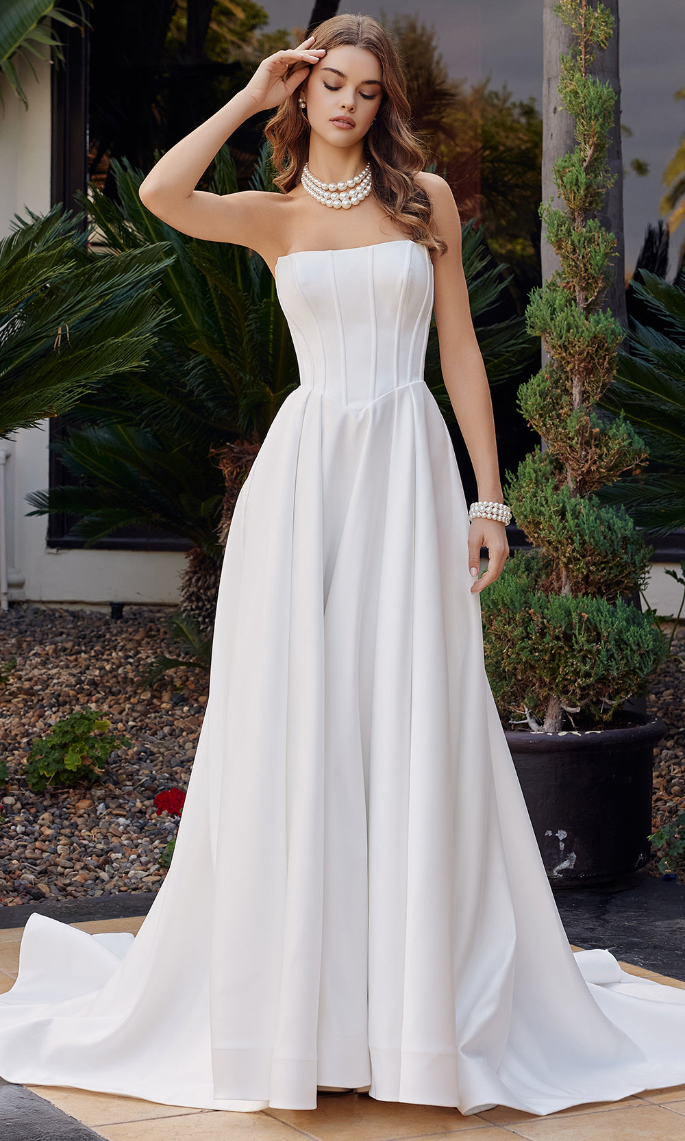 Nox Anabel JW1045 - Corset Bodice A Line Gown Wedding Dresses