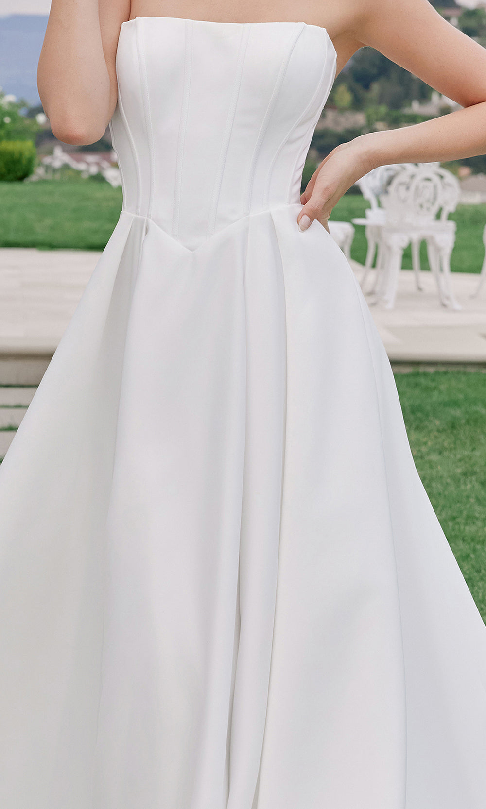 Nox Anabel JW1045 - Corset Bodice A Line Gown Wedding Dresses