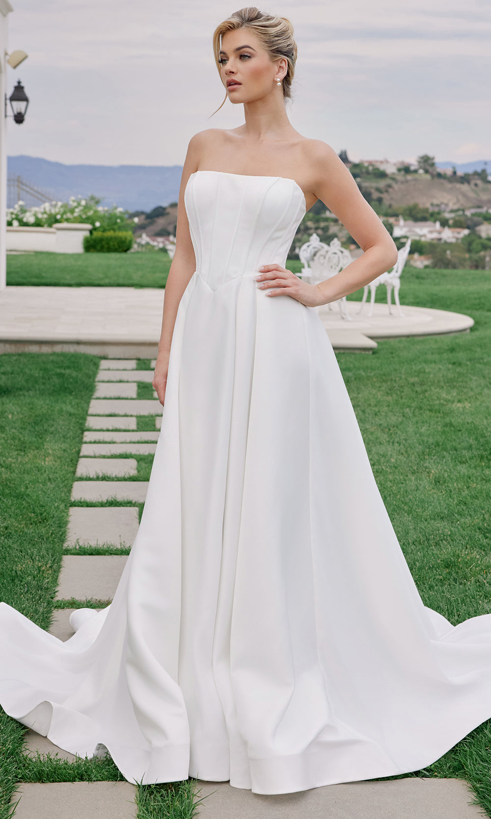 Nox Anabel JW1045 - Corset Bodice A Line Gown Wedding Dresses