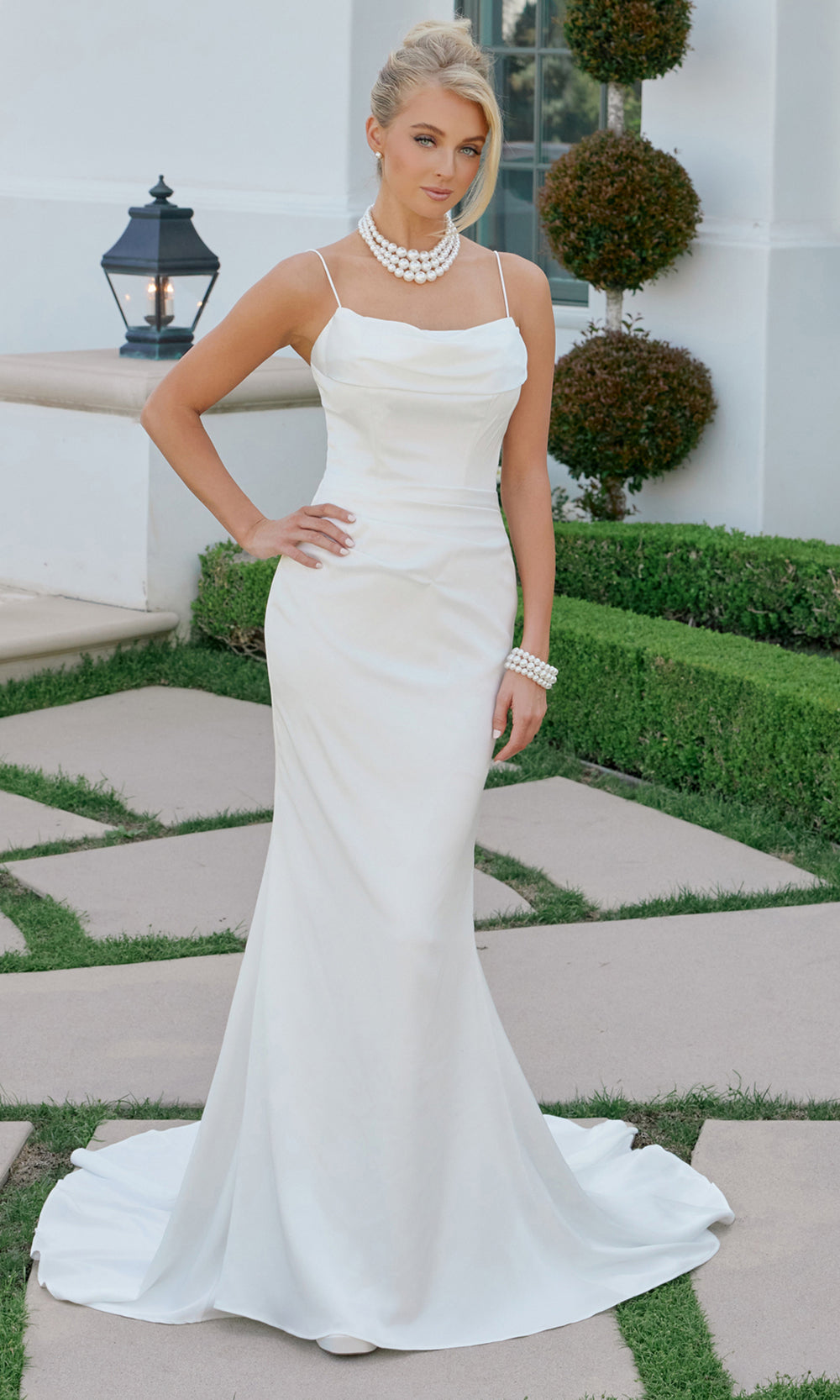 Nox Anabel JW1047 - Draped Neckline Bridal Dress Wedding Dresses