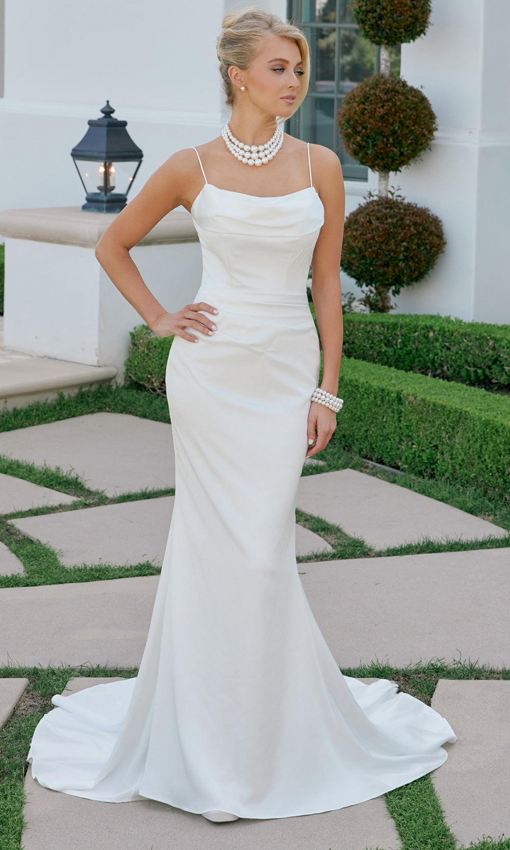 Nox Anabel JW1047 - Draped Neckline Bridal Dress Wedding Dresses
