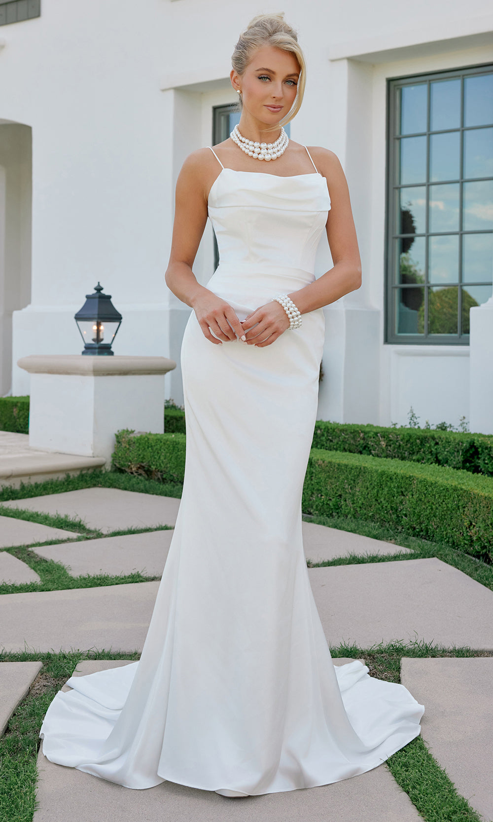 Nox Anabel JW1047 - Draped Neckline Bridal Dress Wedding Dresses