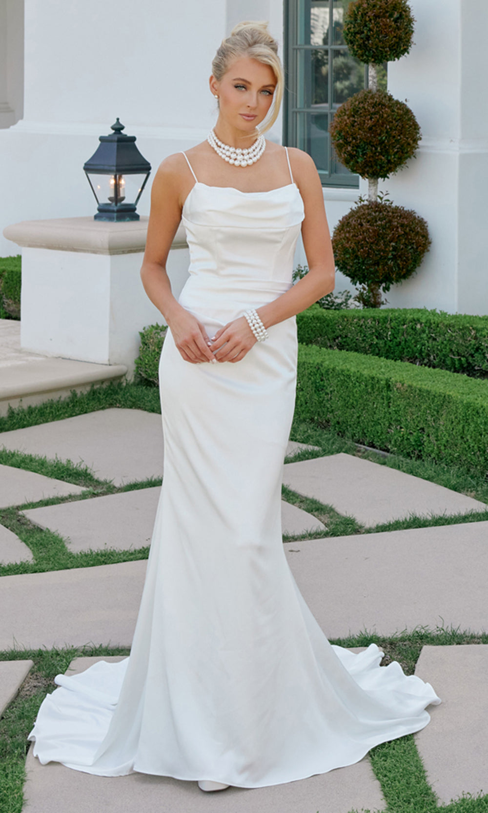 Nox Anabel JW1047 - Draped Neckline Bridal Dress Wedding Dresses
