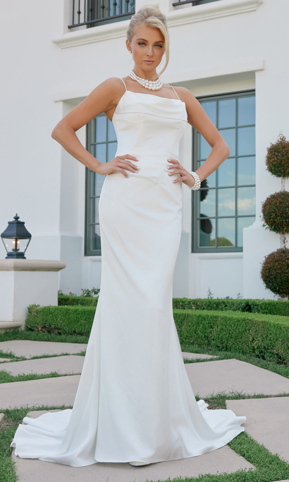 Nox Anabel JW1047 - Draped Neckline Bridal Dress Wedding Dresses