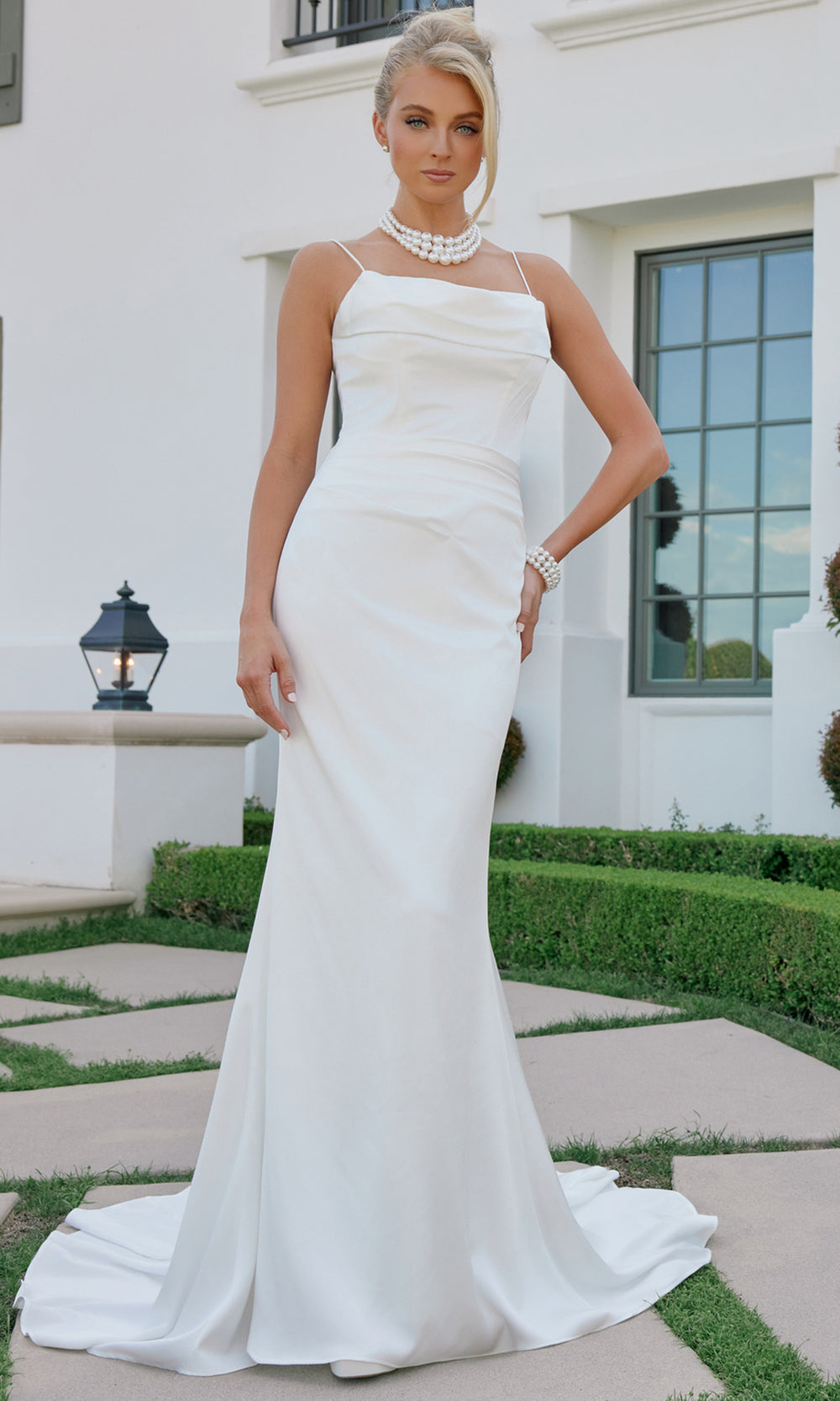 Nox Anabel JW1047 - Draped Neckline Bridal Dress Wedding Dresses