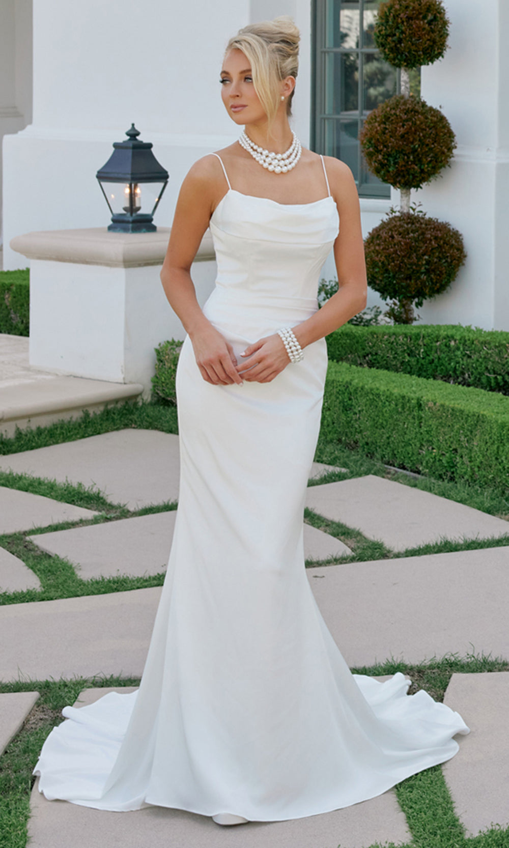 Nox Anabel JW1047 - Draped Neckline Bridal Dress Wedding Dresses